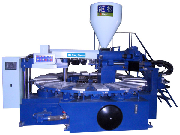 Automatic disc type two-color plastic injection molding machine